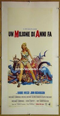 M128 1 MILLION YEARS BC linen Italian locandina movie poster '66 Welch