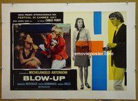 M133 BLOWUP linen Italian photobusta movie poster '66 Antonioni