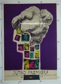 M193 OPENING TOMORROW linen Polish movie poster '62 country of origin