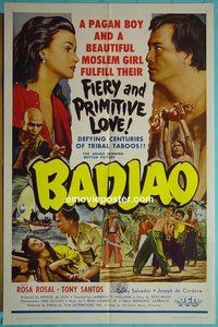 P152 BADJAO one-sheet movie poster '62 defying tribal taboos!