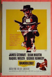 P161 BANDOLERO style B one-sheet movie poster '68 Raquel Welch, Martin