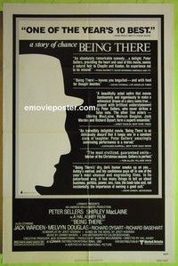 P190 BEING THERE one-sheet movie poster '80 Sellers, MacLaine
