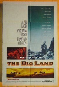 P212 BIG LAND one-sheet movie poster '57 Alan Ladd, Virigina Mayo