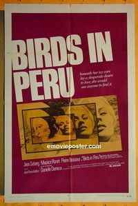 P221 BIRDS IN PERU one-sheet movie poster '68 Jean Seberg