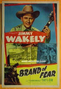 P280 BRAND OF FEAR one-sheet movie poster '49 Jimmy Wakely, Dub Taylor