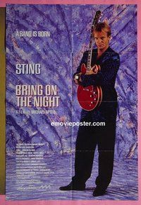 P289 BRING ON THE NIGHT teaser one-sheet movie poster '85 Sting!