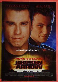 P290 BROKEN ARROW DS advance one-sheet movie poster '96 John Travolta