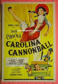 P339 CAROLINA CANNONBALL one-sheet movie poster '55 Judy Canova
