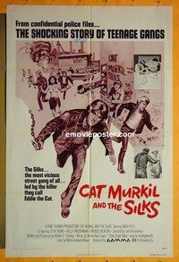 P351 CAT MURKIL & THE SILKS one-sheet movie poster '76 teen gangs!
