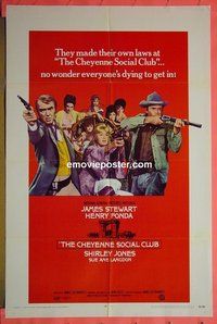 P370 CHEYENNE SOCIAL CLUB one-sheet movie poster '70 Stewart, Fonda