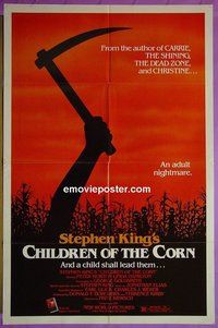 P371 CHILDREN OF THE CORN one-sheet movie poster '83 Stephen King