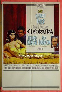 P396 CLEOPATRA Spanish one-sheet movie poster '64 Elizabeth Taylor