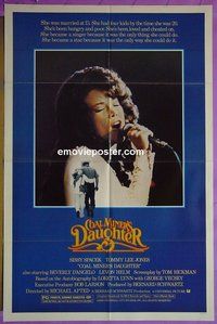 P404 COAL MINER'S DAUGHTER one-sheet movie poster '80 Sissy Spacek
