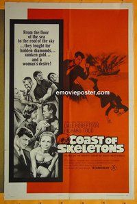 P407 COAST OF SKELETONS one-sheet movie poster '64 Dale Robertson