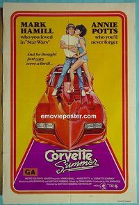 P434 CORVETTE SUMMER style B one-sheet movie poster '78 Hamill, Potts