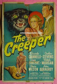 P442 CREEPER one-sheet movie poster '48 Ciannelli, Stevens