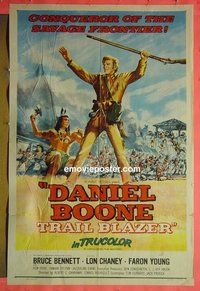 P456 DANIEL BOONE TRAIL BLAZER one-sheet movie poster '56 Bruce Bennett