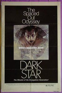 P462 DARK STAR one-sheet movie poster '75 John Carpenter sci-fi!