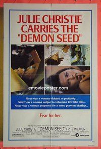 P484 DEMON SEED style B one-sheet movie poster '77 Julie Christie sci-fi!