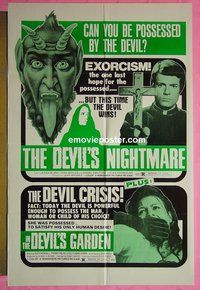 P497 DEVIL'S NIGHTMARE/IN THE DEVIL'S GARDEN one-sheet movie poster '70s