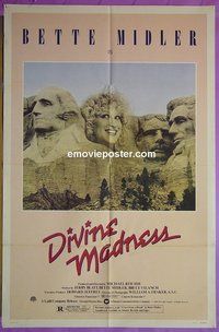 P512 DIVINE MADNESS one-sheet movie poster '80 Bette Midler