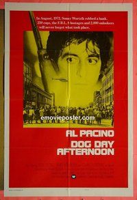 P517 DOG DAY AFTERNOON int'l style B one-sheet movie poster '75 Al Pacino