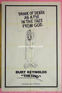 P567 END advance one-sheet movie poster '78 Burt Reynolds, Dom DeLuise