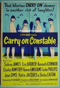 P343 CARRY ON CONSTABLE English one-sheet movie poster '61 James