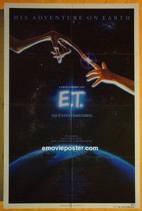 P579 ET one-sheet movie poster '82 Steven Spielberg, Drew Barrymore