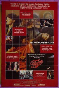 P603 FAME style B one-sheet movie poster '80 Alan Parker, Irene Cara