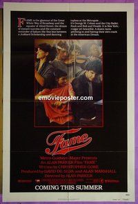 P604 FAME advance one-sheet movie poster '80 Alan Parker, Irene Cara