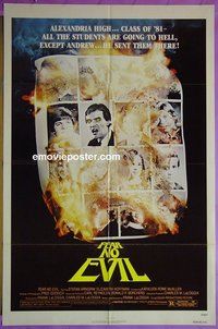 P620 FEAR NO EVIL one-sheet movie poster '81 high school Hell!