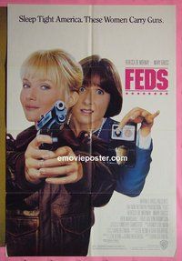 P621 FEDS one-sheet movie poster '88 Rebecca De Mornay, FBI!