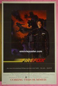 P643 FIREFOX advance one-sheet movie poster '82 Clint Eastwood, Jones