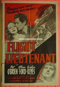 P653 FLIGHT LIEUTENANT one-sheet movie poster R48 Pat O'Brien, Glenn Ford