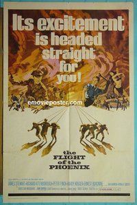 P654 FLIGHT OF THE PHOENIX one-sheet movie poster '66 James Stewart
