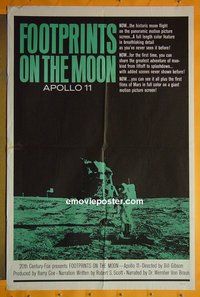 P665 FOOTPRINTS ON THE MOON one-sheet movie poster '69 von Braun