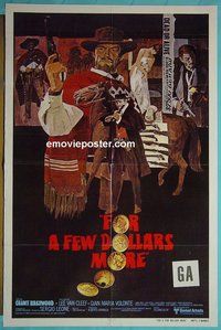 P666 FOR A FEW DOLLARS MORE one-sheet movie poster R80 Eastwood