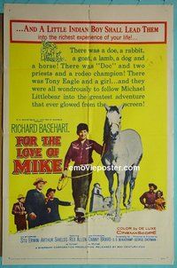 P668 FOR THE LOVE OF MIKE one-sheet movie poster '60 Baseheart
