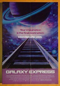 P712 GALAXY EXPRESS one-sheet movie poster '80 anime, Rintaro