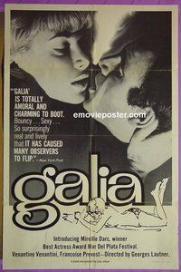 P713 GALIA one-sheet movie poster '65 French sex!