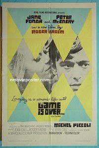 P717 GAME IS OVER one-sheet movie poster '67 Jane Fonda