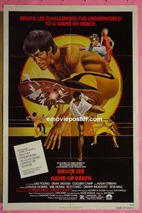 P718 GAME OF DEATH one-sheet movie poster '79 Bruce Lee