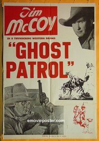 P729 GHOST PATROL one-sheet movie poster R40s Tim McCoy, western