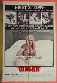 P735 GINGER one-sheet movie poster '71 sexy Cheri Caffaro!