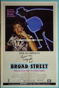 P741 GIVE MY REGARDS TO BROAD STREET one-sheet movie poster '84 McCartney