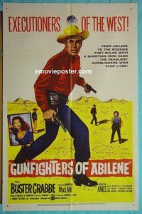 P790 GUNFIGHTERS OF ABILENE one-sheet movie poster '59 Buster Crabbe