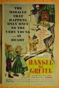 P802 HANSEL & GRETEL one-sheet movie poster '54 Kinemins!