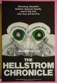 P824 HELLSTROM CHRONICLE one-sheet movie poster '71 insects & bugs!
