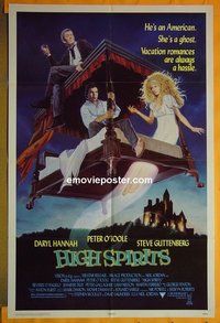 P834 HIGH SPIRITS one-sheet movie poster '88 Daryl Hannah, O'Toole